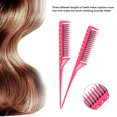 thumbnail image 4 of Amdohai 3-Row Teasing Comb Detangling Brush Rat Tail Comb Adding Back Coming Hairdressing Combs, 4 of 6