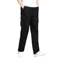 thumbnail image 2 of Men's Casual Comfort Drawstring Pants - Lightweight Polyester Regular Fit, Solid Color Outdoor Sports Trousers with Adjustable Waist and Pockets for Daily Wear, 2 of 5