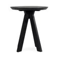 thumbnail image 3 of Pemberly Row Table de Comptoir Ronde de Transition de 32 Pouces en Bois de Manguier, Noire, 3 of 6