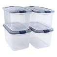 thumbnail image 1 of Rubbermaid 4 Pack Roughneck Clear Storage Containers, Stackable Totes, 66 Quart, 1 of 5