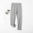 thumbnail image 2 of ShomPort Pants for Girls Full Length Stretchy Lightweight Ruffle Trim Ribbed Casual Trousers Smoothing Plain Cozy Pajama Pants, 2 of 7