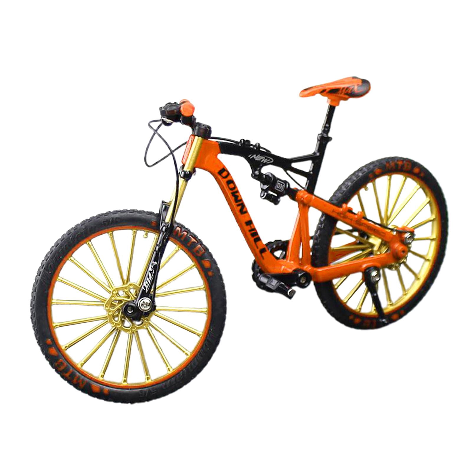 Tachiuwa Dolity 1/10 Miniature Finger Mountain Bike Toy Finger Miniature Mountain Orange