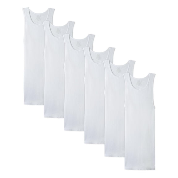 Fruit of the Loom Men's White A-Shirts, 6-Pack