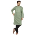 thumbnail image 1 of Atasi Ensemble Kurta-Pyjama Indien Uni pour Hommes Col Mandarin Kurta Décontracté Longue Tenue, 1 of 7