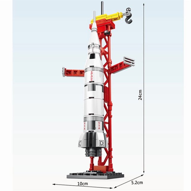 Ensemble de Blocs de Construction Centre de Lancement de Fusée Spatiale, Station Spatiale Aérospatiale et Modèle de Vaisseau Spatial, Jouet de Briques STIM de Ville Aéronautique Bricolage, Cadeau Éducatif Créatif pour Enfants