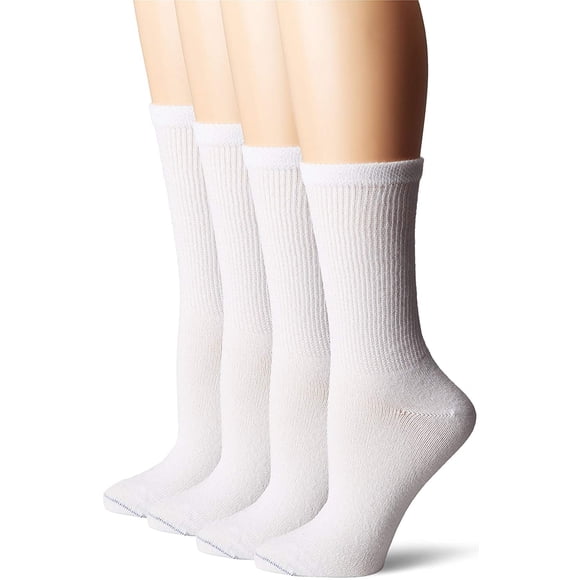 Dr. Scholls Chaussettes Mi-Mollet pour Femmes contre le Diabète et la Circulation, 4 Paires, Taille Femmes 4-10