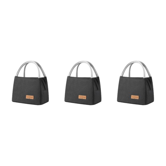 ZheElen Ensemble Lunch avec Sac Bento Isolé Confiance Conçu pour Grande Capacité Grand+noir 3Ensemble