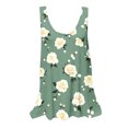thumbnail image 1 of UPPADA Camisoles d'Été pour Femmes à Col Rond Coupe Ample T-Shirts Décontractés Mode Sans Manches Vêtements de Plage Ourlet Fluide Chandails à Enfiler Hauts Plage Boho Vêtements pour Femmes Vêtements à Moins de 10 Dollars Vert,G, 1 of 4