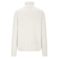 thumbnail image 3 of VgaVtl Pullover Womens Plus Size Sweaters Long Sleeve High Neck Sweaters for Women Knitted Warm Solid Color White Sweaters, 3 of 5