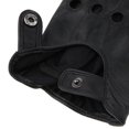 thumbnail image 3 of Men Retro Black Leather Driving Gloves Lined Screen - Black, L, 3 of 8