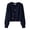 Navy, variant on Bunblic Women Knit Cardigan Sweater Open Front Cardigan Outwear V Neck Retro Jacket Crop Cardigan Knitted Cardigan Navy