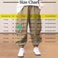 thumbnail image 3 of Kids Summer Pants,Summer Long Pants for Girls,Children's Pants Spring New Product Solid Color Work Pants With Multiple Pockets Loose Pants For Boys And Girls, 3 of 4