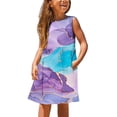 thumbnail image 4 of LSLJS Robe pour Tout-Petits Filles Bébé Plage Fête Robes Coton Lin Décontractée Salopette Ensembles une-Pièce, 4 of 6