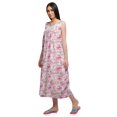 thumbnail image 4 of Moomaya Womens Lace Border Sleepwear For Ladies Button Placket Nightdress, 4 of 5