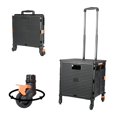 thumbnail image 1 of FELICON Chariot Utilitaire Pliable SELORSS Pliant Portable à Roulettes Caisse Chariot à Main avec Poignée Télescopique Robuste Pliable 4 Roues Pivotantes pour Voyage Magasinage Déménagement Cranté, 1 of 7