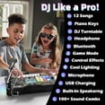 thumbnail image 2 of Table de Mixage DJ pour Enfants de 3 4 5 6 7 8 Ans Jouets Musicaux avec Touches de Piano Plateau Tournant DJ Jeux de Réaction Musicale Instruments de Musique Bluetooth pour Enfants, 2 of 4