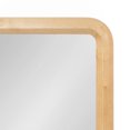 thumbnail image 3 of Kate and Laurel Pao Modern Rounded Rectangular Wall Mirror, 16 x 48, Natural Wood, Decorative Scandinavian Tall Wood Mirror with Radius Corners for Vertical or Horizontal Display, 3 of 9