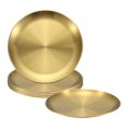 thumbnail image 1 of 6pcs Stainless Steel Plate, 7.9 Inch Round Metal Dinner Plates, Dishes Serving Tray Gold, 1 of 6
