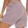 thumbnail image 2 of Shorts Cargo de Randonnée pour Femmes avec Poches, Décontractés, Été, Taille Élastique, Travail, Golf, Shorts Légers pour Activités de Plein Air, 2 of 6