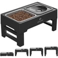 thumbnail image 1 of Els Pet 2 In 1 Elevated Feeding Station (Stainless Steel Bowl+Floating Bowl), 1 of 6