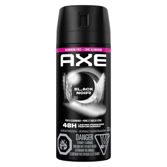 AXE Aluminum-Free Deodorant Body Spray Black Frozen Pear & Cedarwood, 113 g