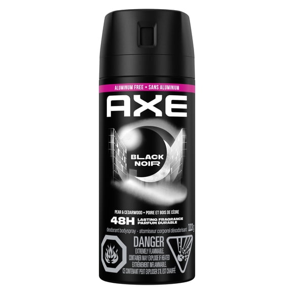 AXE Aluminum-Free Deodorant Body Spray Black Frozen Pear & Cedarwood, 113 g