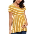 thumbnail image 4 of 2025 Femmes Maternité Manches Courtes Robe Décontractée Hauts Imprimés Grossesse Robes Petite pour Femmes Invitée de Mariage T-Shirt, 4 of 7