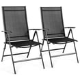 thumbnail image 1 of Costway Set of 2 Patio Folding Chair Recliner Adjustable  Black, 1 of 9