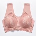 thumbnail image 4 of AherBiu Plus Size Bras for Women Front Closure No Underwire Lace Solid Color Bralettes Full Coverage Push up Bras, 4 of 5