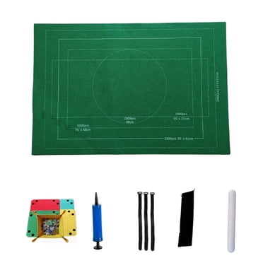 Jigsaw Puzzle Mat For 1000 1500 2000 Pieces, Inflatable Tube Ensures Safe Storage, Sorting Trays Keep Pieces Organized, Non-Slip Board Offers Stable Surface, Eco-Friendly Plantation Wood (Green)