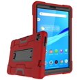 thumbnail image 1 of Mignova for Lenovo Tab M8 8.0 Inch Case,Hybrid Three Layer Full-Body Shockproof Armor Defender Full-Body Rugged Protective Case Cover with Stand for Lenovo Tab M8/M8 Smart Tab 8.0 Tablet (Red/Black), 1 of 1