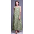 thumbnail image 4 of Bimba Nuisettes en Rayonne Imprimées pour Femmes Robe Sans Manches Tenue de Nuit Robe Maxi-2x, 4 of 5