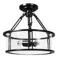 thumbnail image 1 of Costway Semi Flush Mount Ceiling Light 3-Light Industrial Bubble Glass Pendant Lamp, 1 of 10