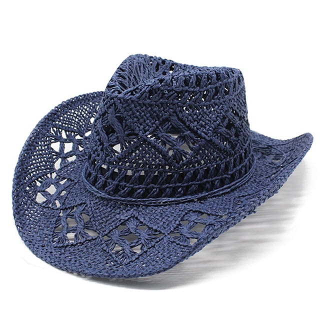 Chapeau de Cowboy Western d'Été Design en Paille Modelable pour Hommes et Femmes Accessoires de Mode Extérieure