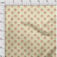 thumbnail image 2 of oneOone Cotton Silk Fabric Floral & Flying Swan Block Printed Craft Fabric BTY 42 Inch Wide, 2 of 4