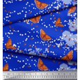 thumbnail image 2 of Soimoi Velvet Fabric Dot,Floral & Butterfly Decor Fabric Printed Yard 58 Inch Wide, 2 of 3