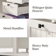 thumbnail image 3 of FIAKOA 45"Executive Desk, Modern Farmhouse Computer Desk with Drawers & Cabinet, White Home Office Desk Writing Workspace for Work Study, 3 of 8