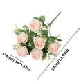 thumbnail image 2 of Meitianfacai Simulated Bouquet Of Home Decoration Flowers Simulated Rose Bouquet Of Small Handlebars Of Roses, Pink, 2 of 7