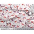 thumbnail image 2 of Soimoi Viscose Chiffon Fabric Flamingo Bird Printed Fabric 1 Yard 42 Inch Wide, 2 of 3