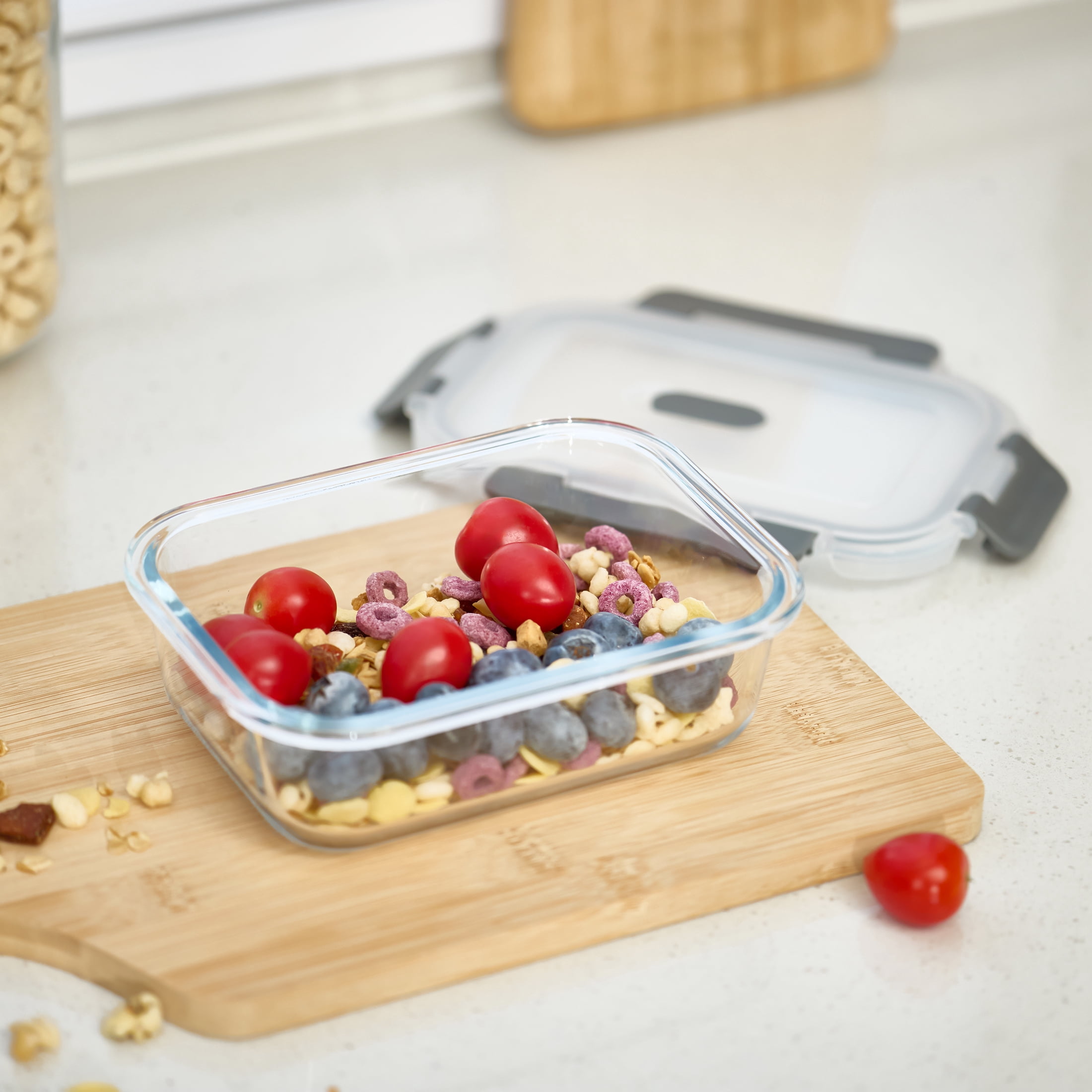 Mainstays Rectangle Glass Food Storage Container 630ml