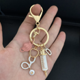 thumbnail image 5 of Nouveau Porte-Clés Médecin Outil Médical Anneau de Clé Seringue d'Injection Stéthoscope Casquette d'Infirmière Porte-Clés Cadeau Médical Bricolage Bijoux Fait Main, 5 of 5