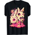 thumbnail image 1 of T Shirt Horror Bunny Goth Heavy Retro Pattern Top, 1 of 5