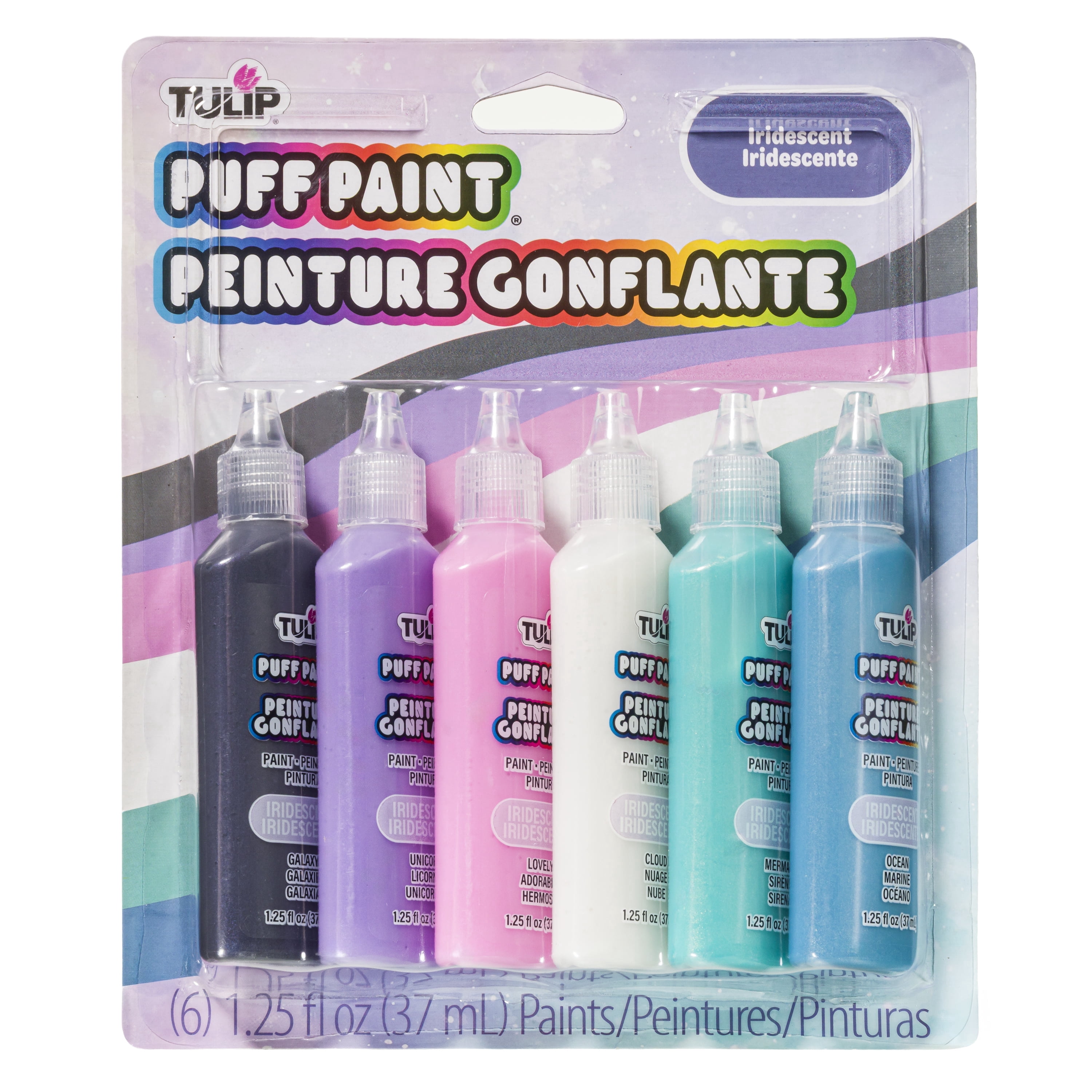 Tulip Dimensional Fabric Paint Glow the Dark Pack, Liquid Craft Paint, 6-Pack 1.25 fl oz Bottles for & DIY Art Projects