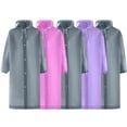 thumbnail image 1 of Weiqiqre Imperméables pour Hommes Ponchos de Pluie pour Adultes Imperméables Portatifs Réutilisables Lot de 5 avec Capuchon à Cordon Restez au Sec avec Style, 1 of 8