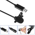 thumbnail image 2 of CUITING 1 Set Professional USB Clip On Microphone Lavalier Lapel Mic 2m Length Cable, 2 of 15