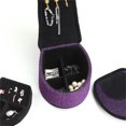 thumbnail image 2 of 9" Tall Display Jewelry Box with Hooks, High Heel Shoe Design, Purple Velvet, 2 of 4
