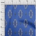 thumbnail image 2 of oneOone Cotton Poplin Medium Blue Fabric Block Craft Projects Decor Fabric Printed By The Yard 42 Inch Wide, 2 of 5