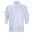 thumbnail image 2 of Hiiyo Men's Plus Size Polo Shirt Solid Color Long Sleeve T-Shirt Casual Active Tee, 2 of 7