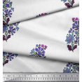 thumbnail image 2 of Soimoi Velvet Fabric Leaves & Floral Block Print Fabric by Yard 58 Inch Wide, 2 of 3