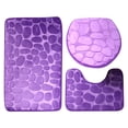 thumbnail image 2 of TopLLC Bath Mats For Bathroom - Bathroom Rugs Memory Foam Bath Mat Set 3 Pcs Bathroom Rugs Set Toilet Mats Soft Comfortable Water Absorption Nonslip Thick Machine Wash, 2 of 4
